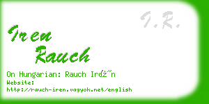 iren rauch business card